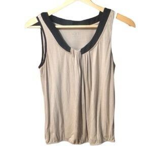 LOFT Beige and Black Tank Top